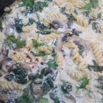 Creamy Mushroom and Spinach Pasta